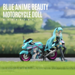 MoreArt Blue Anime Beauty Motorcycle Doll (Miku) 1/64