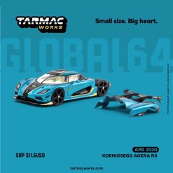 Mô Hình 1/64 Tarmac Works Koenigsegg Agera RS Peacook Blue