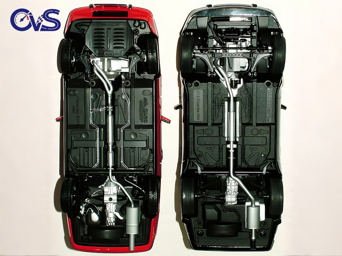 Hệ thống gầm của mô hình xe porsche