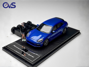 xe mô hình xe porsche panamera màu xanh dương đậm