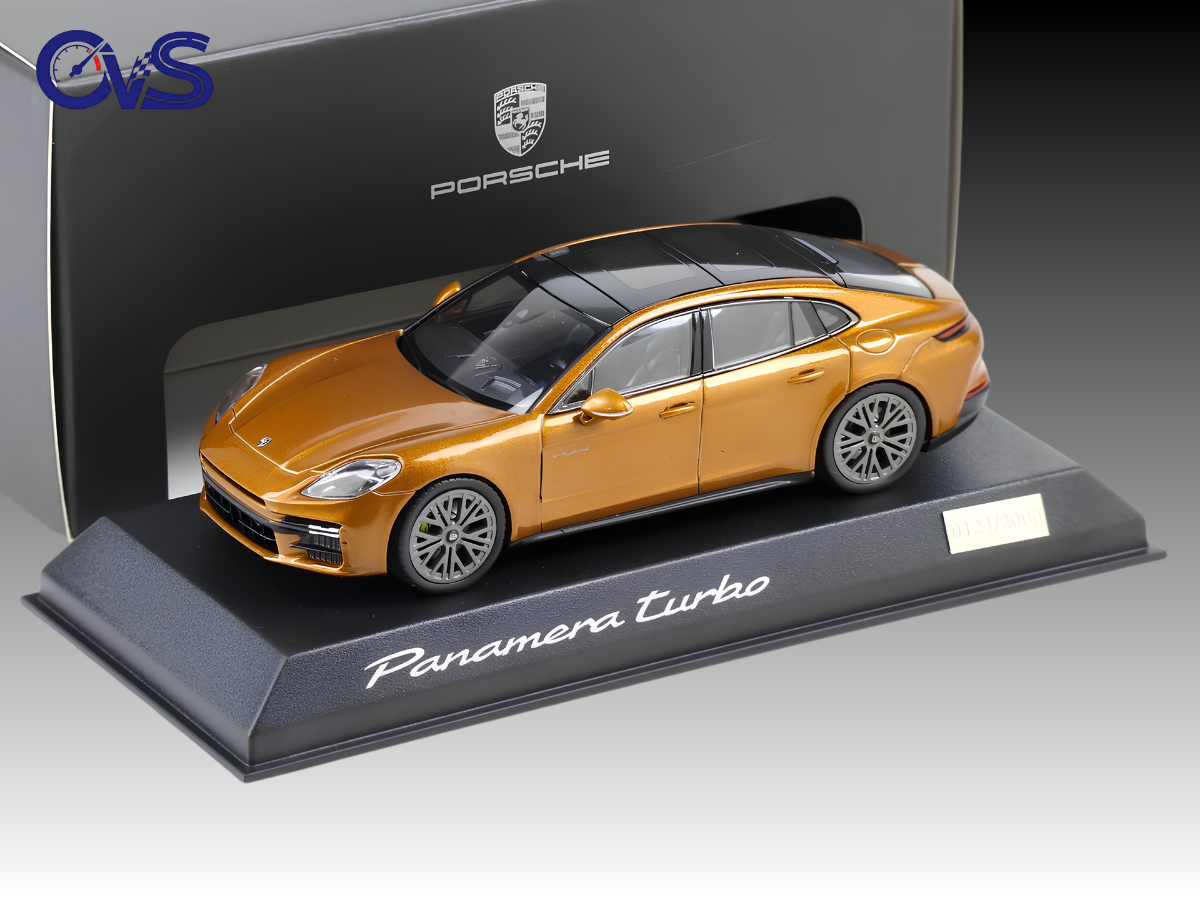 Xe mô hình xe porsche panamera màu đồng