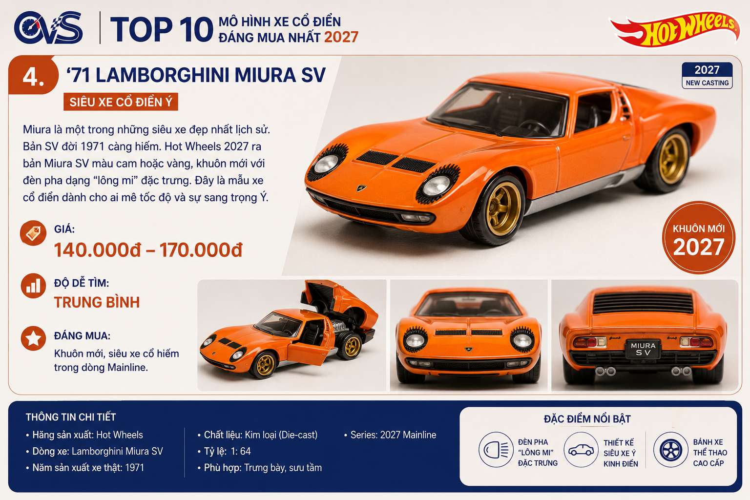 mô hình xe cổ điển xem Lamborghini