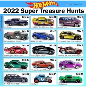 Hot Wheels 2022 Treasure Hunt List