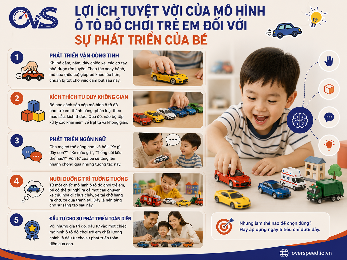 lợi ích mô hình ô tô đồ chơi trẻ em