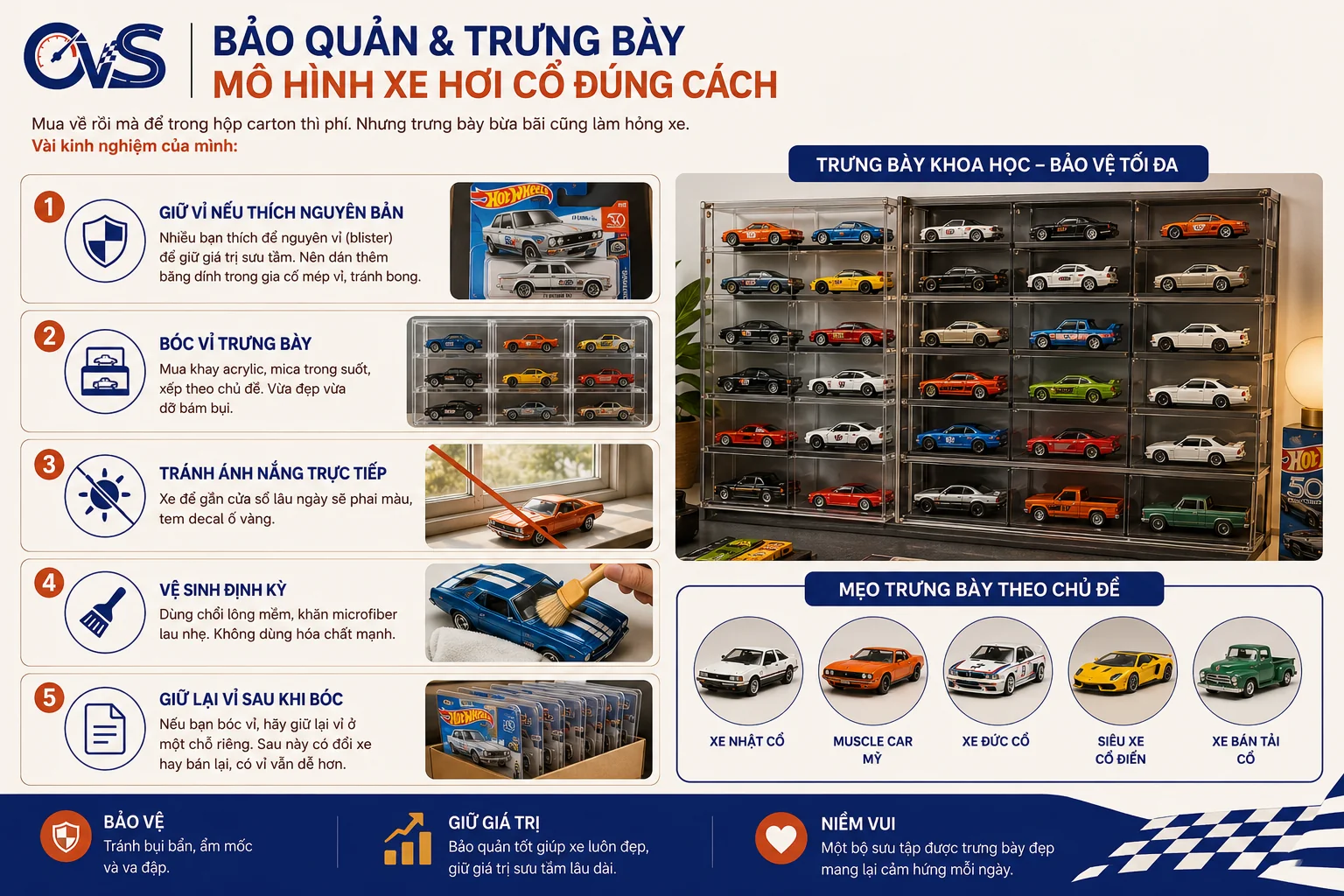 cách bảo quản mô hình xe hơi cổ đúng cách