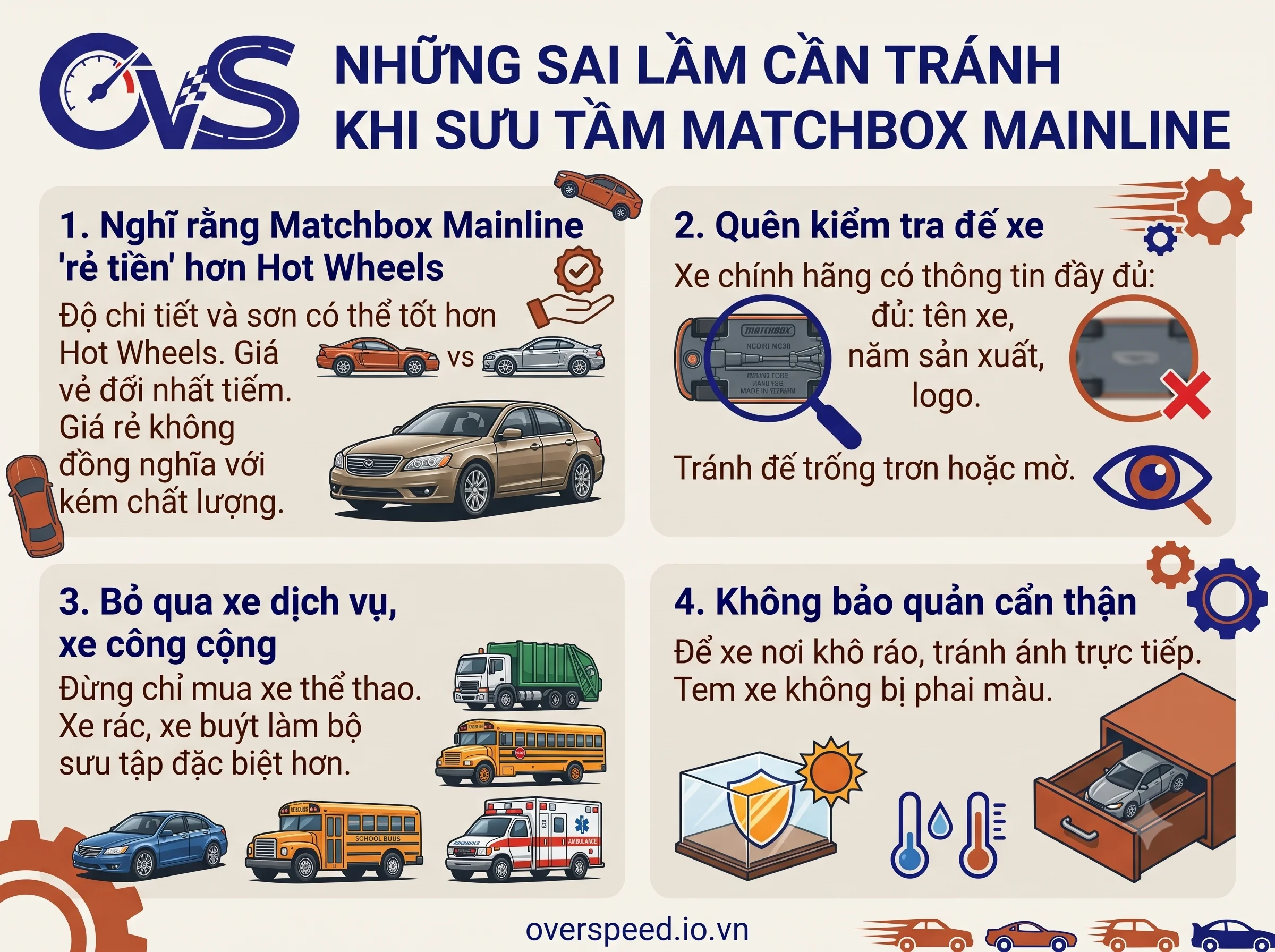 matchbox mainline cần tránh