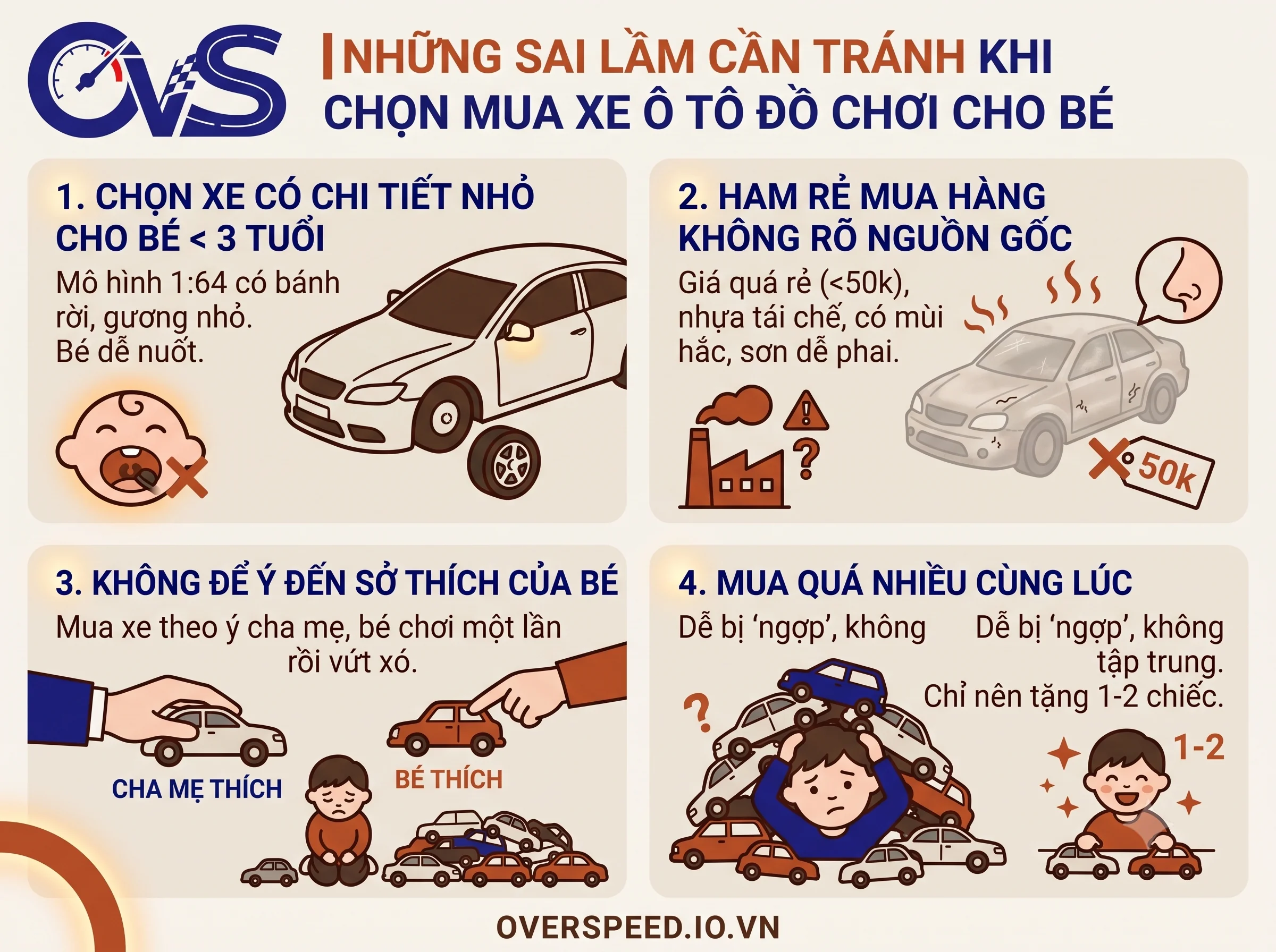 xe ô tô đồ chơi cho bé sai lầm quá